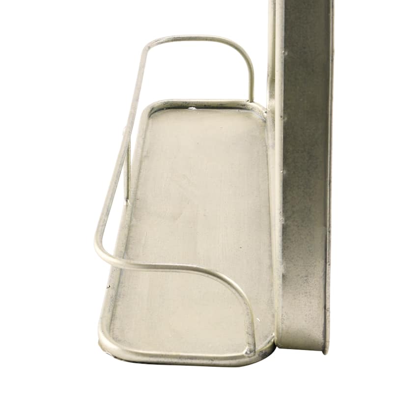 Metal Framed Wall Mirror with Shelf