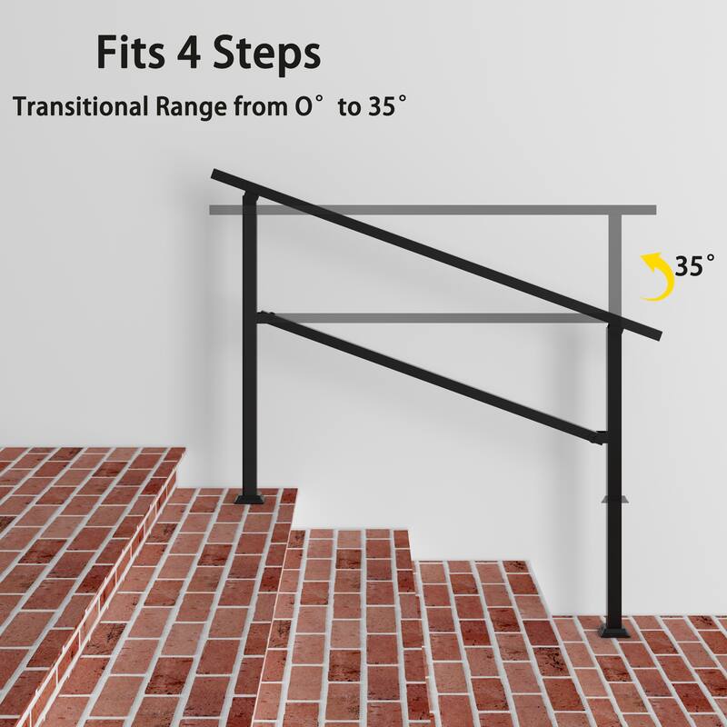 Sturdy Aluminum Stair Rail for Home, Hotel, Garden Choose from 3 Sizes