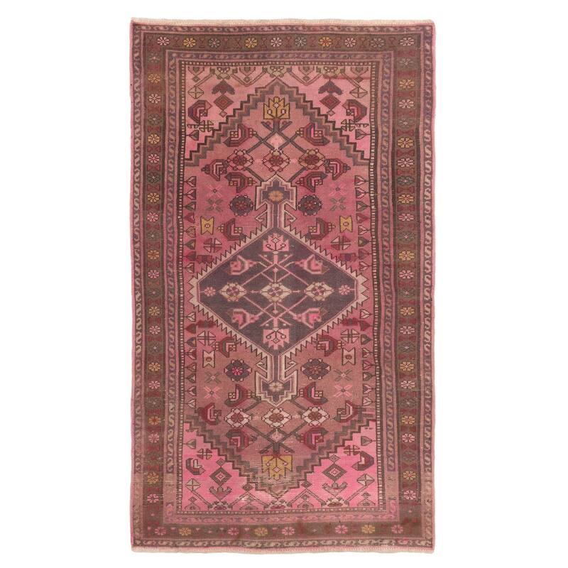 ECARPETGALLERY Hand-knotted Color Transition Pink Wool Rug - 3'4 x 5'9