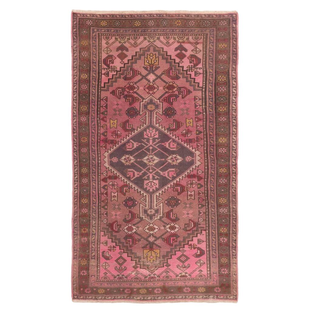 ECARPETGALLERY Hand-knotted Color Transition Pink Wool Rug - 3'4 x 5'9