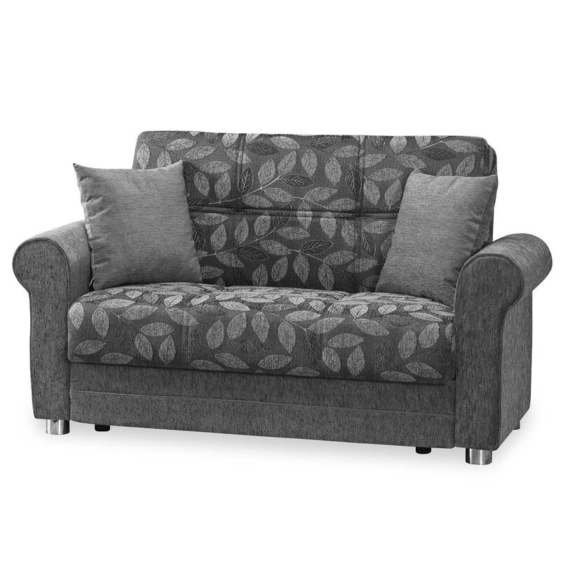 Collection Upholstered Convertible Loveseat With Storage