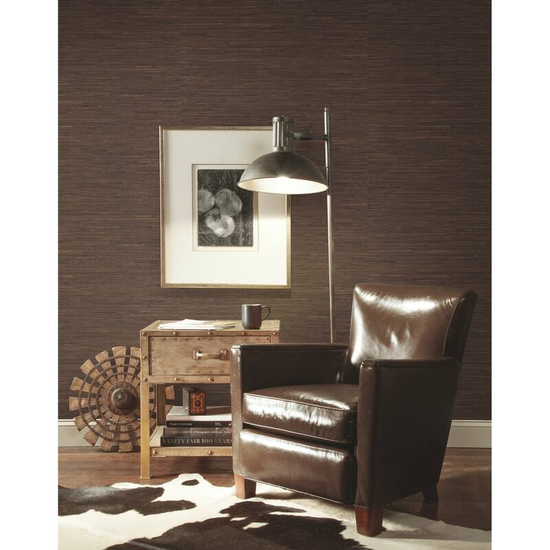 York Wallcoverings Knotted Grass Brown Wallpaper