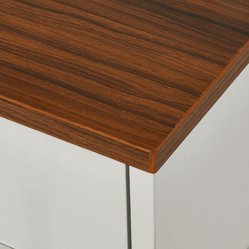 Moasis 69" H Farmhouse Kitchen Pantry Storage Cabinet with Trash Cabinet, Drawers and Door