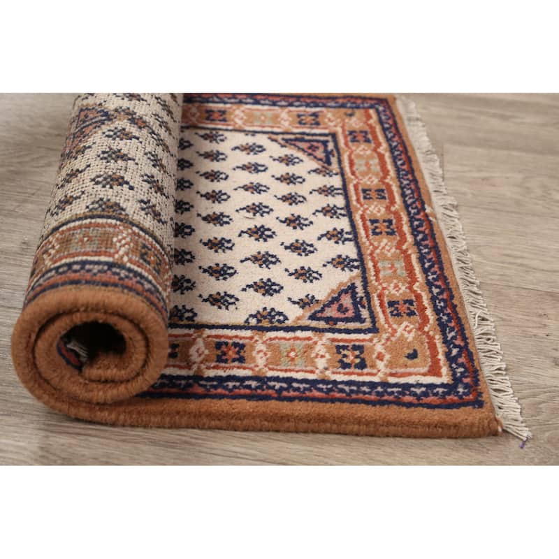 Paisley Botemir Oriental Boteh Area Rug Wool Handmade Carpet - 1'11" x 3'1"