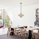 preview thumbnail 4 of 24, Rilo 4-light Antique Finish Carousel with Crystals Chandelier Ceiling Light