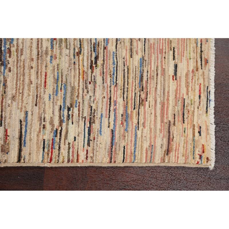 Contemporary Gabbeh Kashkoli Area Rug Wool Hand-knotted Foyer Carpet - 2'7" x 3'10"