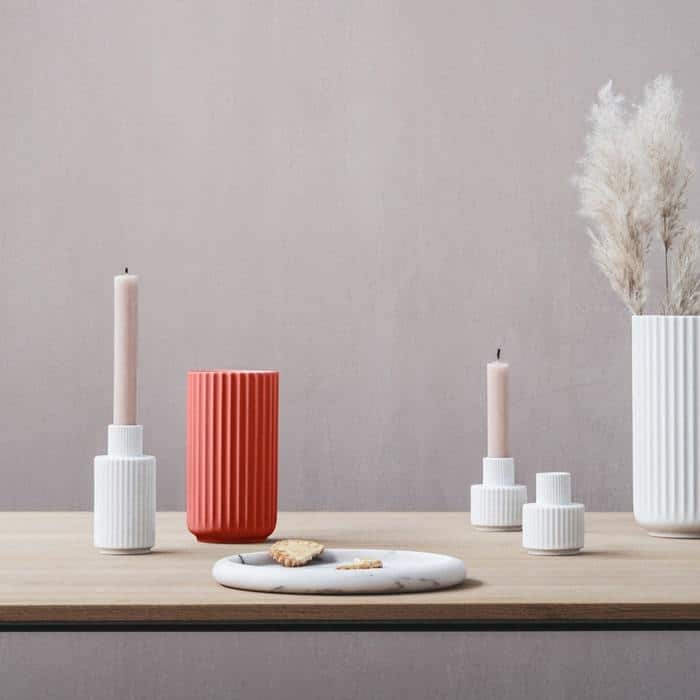 Lyngby Porcelæn Vase, Red - H: 6.1"