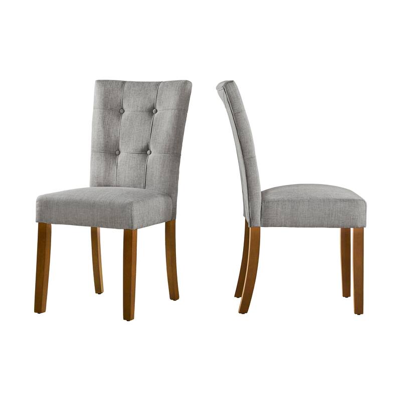 Hutton Upholstered Dining Chairs (Set of 2) by iNSPIRE Q Classic - Gray Linen