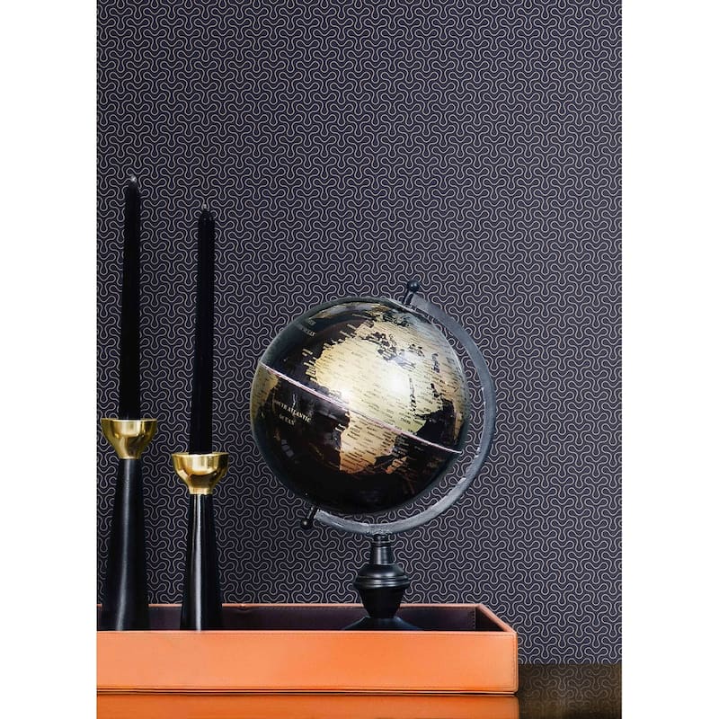 Seabrook Designs Spiro Geometric Unpasted Wallpaper