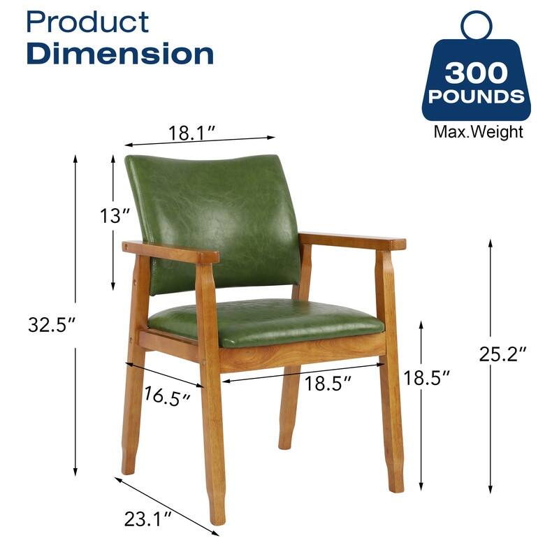 Walnut Upholstered Dining Chairs Solid Wood Arm Chair