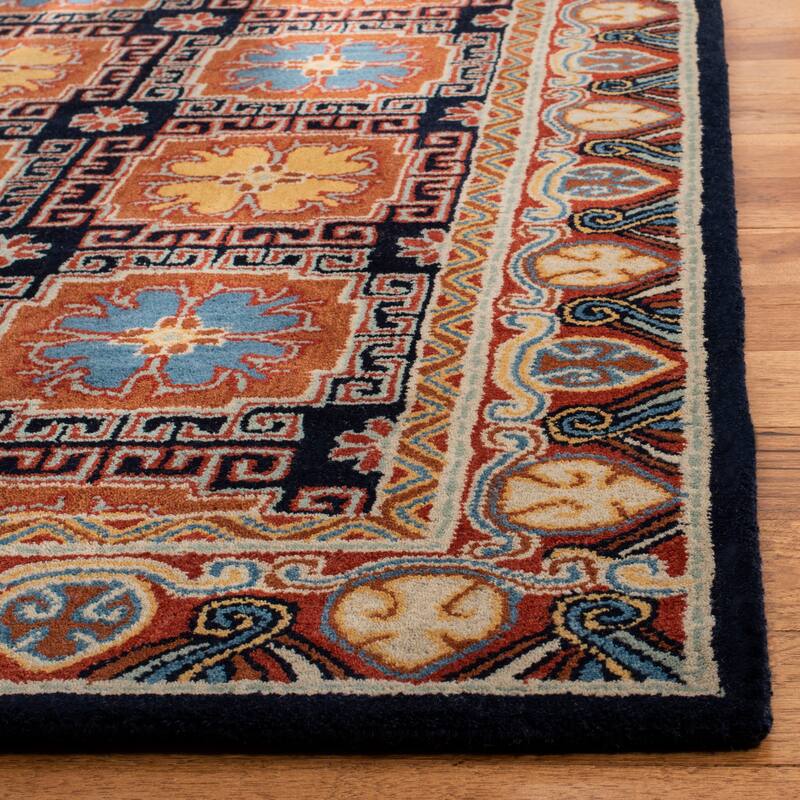 SAFAVIEH Handmade Heritage French Painted Avignon Traditional Oriental Wool Rug