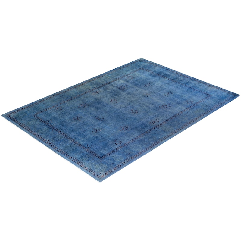 Contemporary Overdyed Wool Hand Knotted Area Rug - 6' 1" x 8' 6"