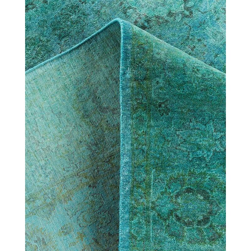 Contemporary Overdyed Wool Hand Knotted Area Rug - 5' 3" x 8' 0"