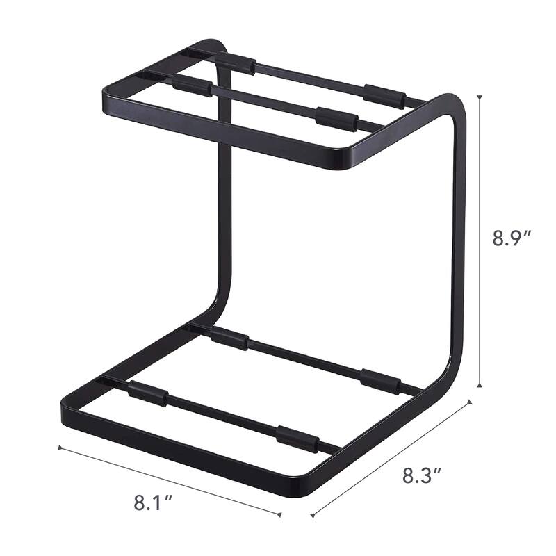 Yamazaki Home Two-Tier Pot Rack, Steel - L 8.27 x W 8.07 x H 8.86 inches