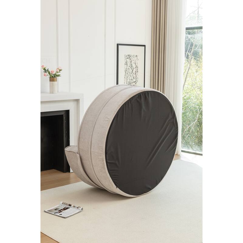 Comfortable Oversized Velvet Armchair with Ottoman and Multiple Pillows for Various Rooms