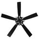 preview thumbnail 30 of 46, 52" Modern Chrome/ Black Indoor Ceiling Fan Light with Remote and 5 Resiversible Blades
