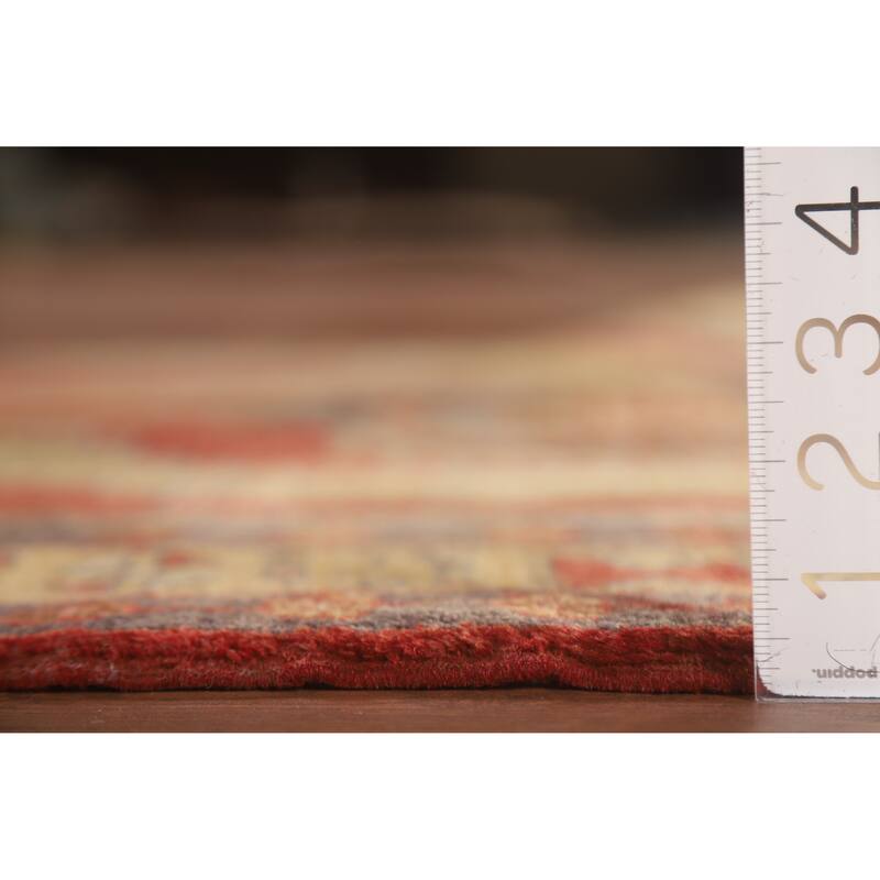 Vegetable Dye Ardebil Persian Runner Rug Hand-knotted Wool Carpet - 3'3"x 12'8"