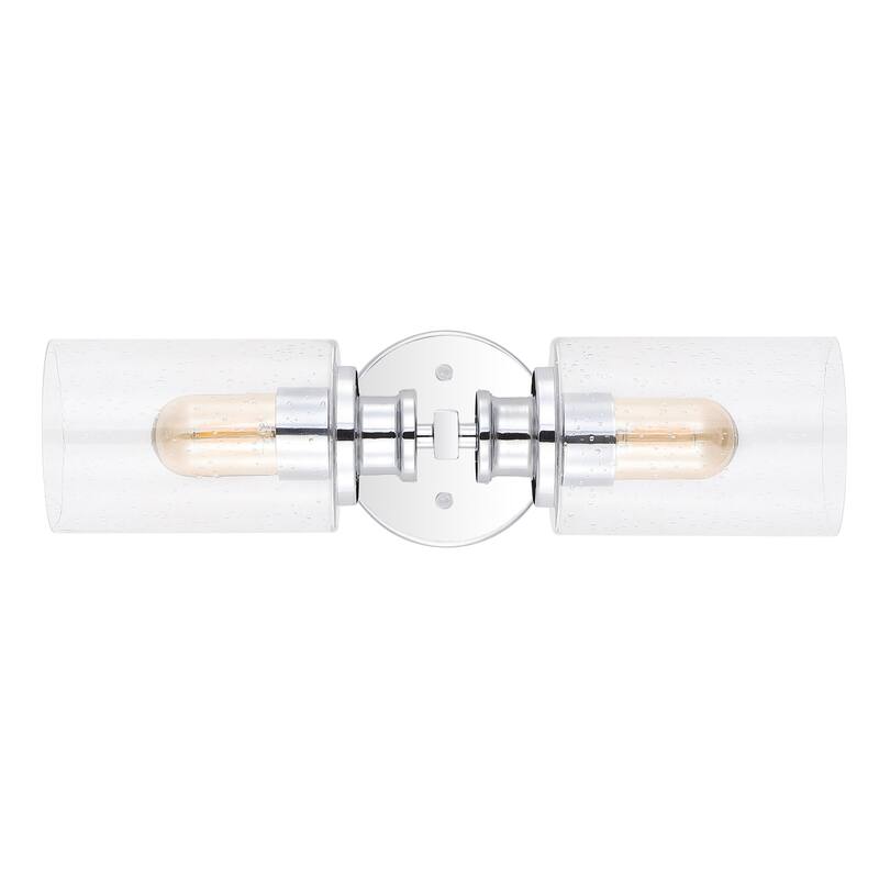 JONATHAN Y Lighting JYL7577 Jules Edison 2 Light 17" Tall LED Bathroom