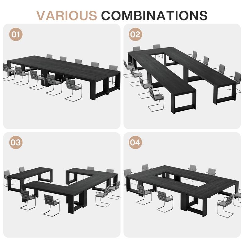7 ft Conference Table for 6 to 8 People - 86.6" L x 27.6" W x 29.5" H