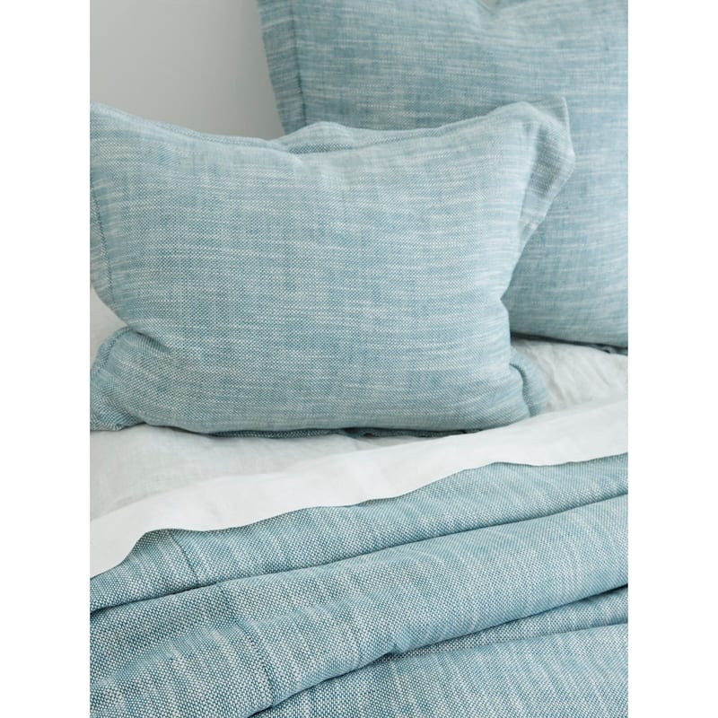 Jaicee Teal Cotton Linen Duvet Cover or Pillow Sham