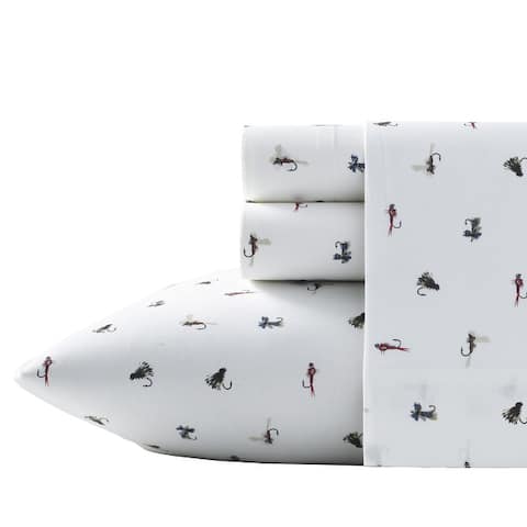 Eddie Bauer Printed Cotton Percale Deep Pocket Sheet Set