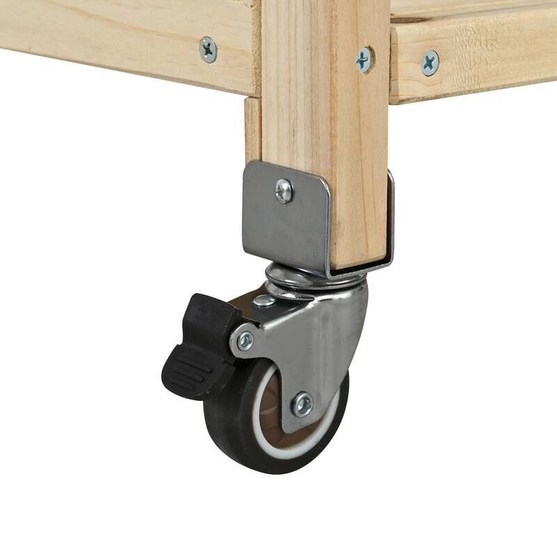 Foldable Outdoor Kitchen Island Cart with Lockable Wheels and Storage Cabinet