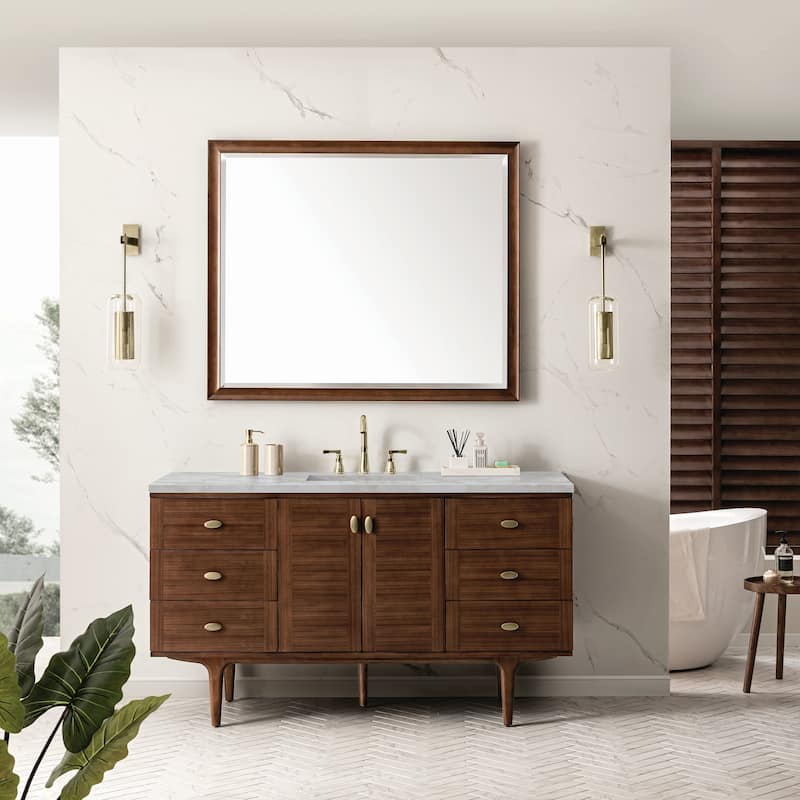 James Martin Vanities 670-V60S-FVSL Amberly 60" Wall Mounted or Free