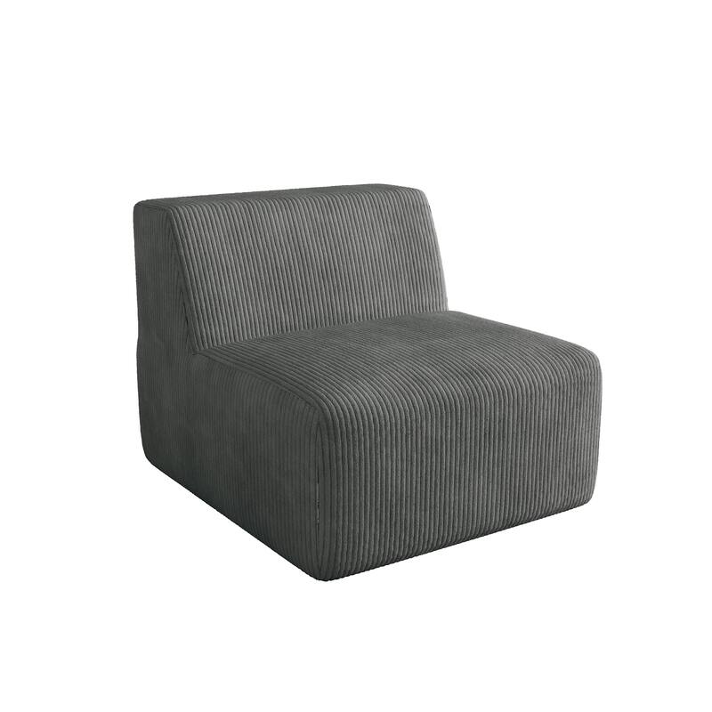 Corduroy Armless Chair Accent Chair