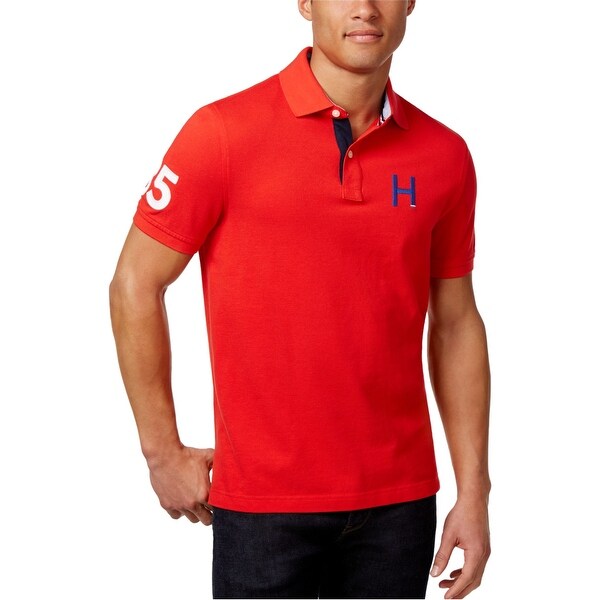 tommy hilfiger black polo shirt