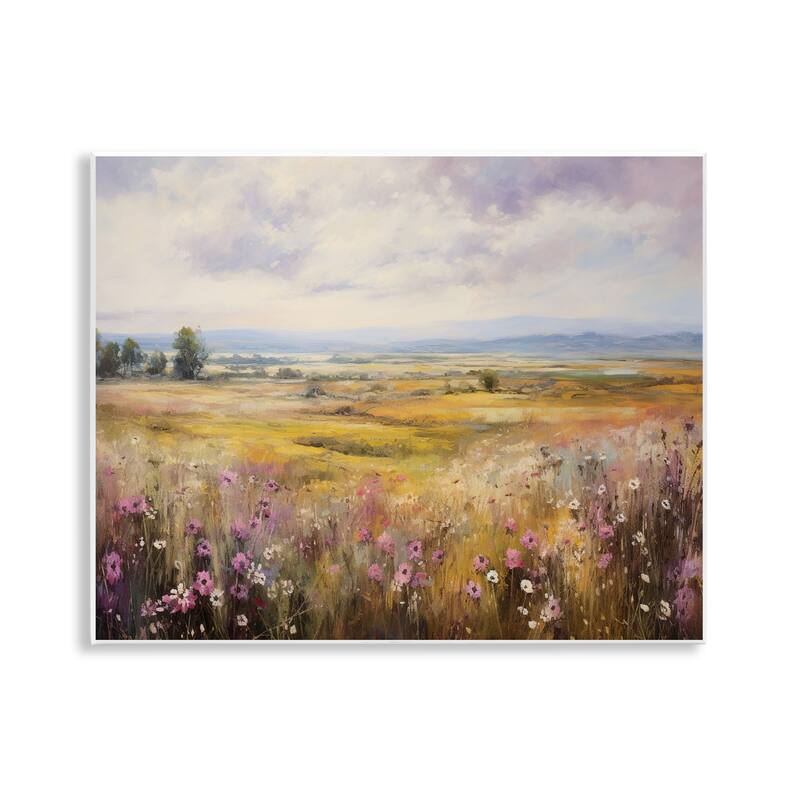 Stupell Vast Meadow with Subtle Flowers Wall Plaque Art Design By Franklyn Gregory - 14 x 11