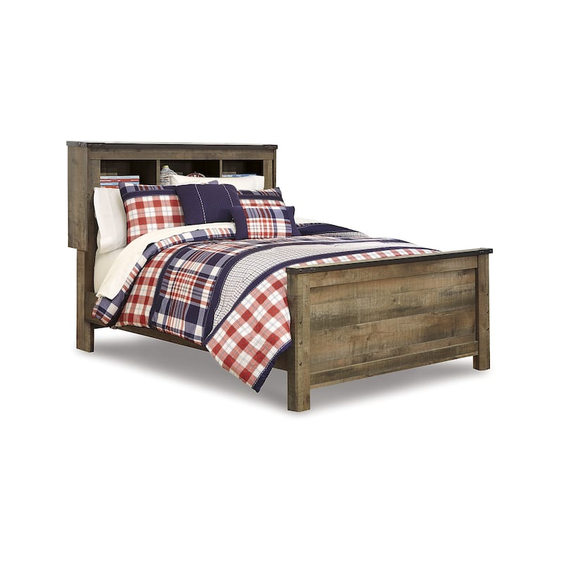 Signature Design by Ashley Trinell Brown Full Bookcase Panel Bed