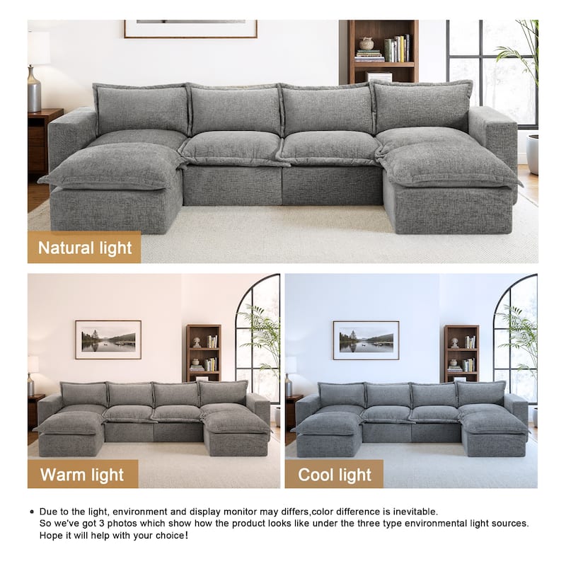 Comfy Cloud Couch Plush Modular Sectional Sofa For Living Room