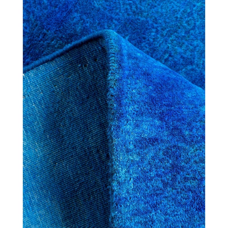 Fine Vibrance One-of-a-Kind Hand-Knotted Runner Rug - Blue, 2' 9" x 3' 10" - 2' 9" x 3' 10"