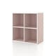 preview thumbnail 45 of 202, DH BASIC Modern Wood Customizable Stackable Storage Organizer - Cube Shelves, Drawer Cabinet, Bookcase with Doors by Denhour 4-Cube - Light Pink