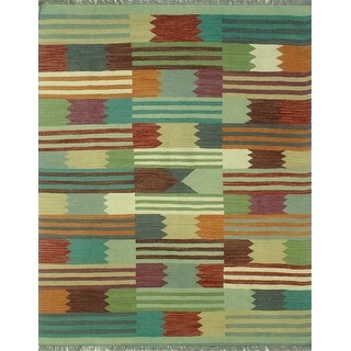 Noori Rug Winchester Flatweave Balkiya Ivory/Burgundy Rug - 5'1