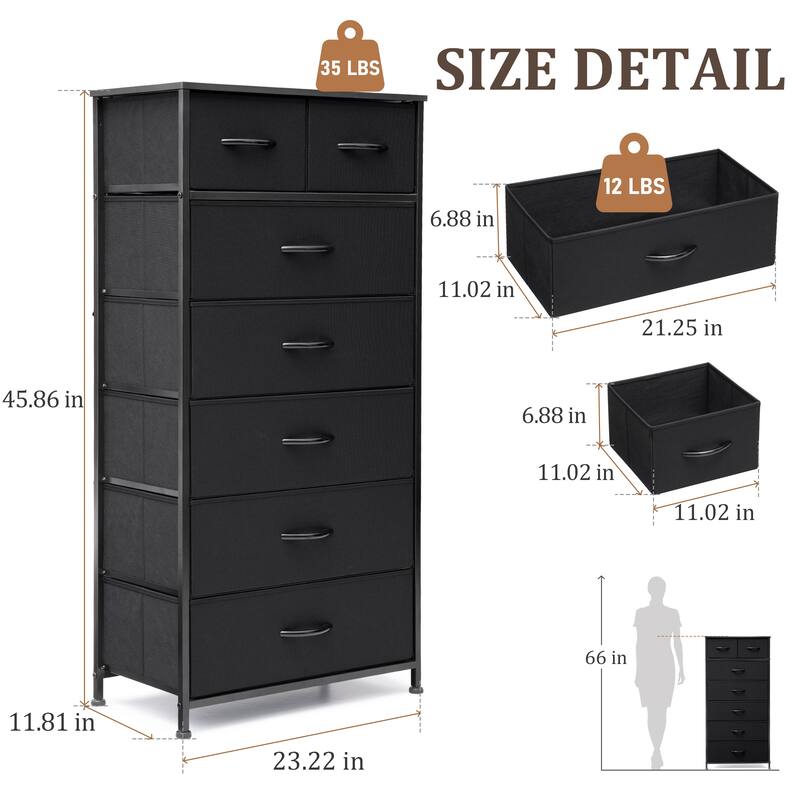 VredHom 7-drawer Storage Chest Dresser