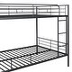 preview thumbnail 9 of 7, Full over Full Metal Frame Bunk Bed Save Space or Split into 2 Beds Design with Ladder and Safety Guardrail