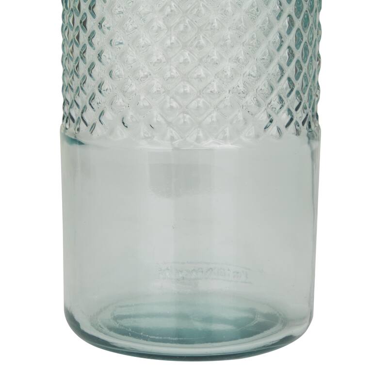 Recycled Glass Spanish Decorative Vase - Blue - Roche River Decor