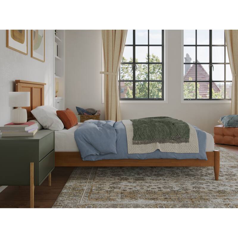 Charlotte Solid Wood Low Profile Platform Bed