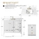 preview thumbnail 99 of 128, Vanity Art 42" Single Sink Bathroom Vanity Cabinet with Engineered Marble Countertop