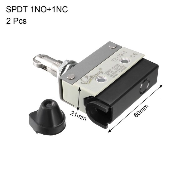 Lot De 2 Micro-interrupteurs à Galet TZ-7311 SPDT 1NO+1NC - Montage Panneau - Neuf