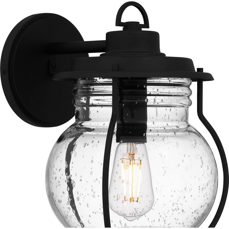 Luther 1-Light Earth Black Outdoor Wall Lantern