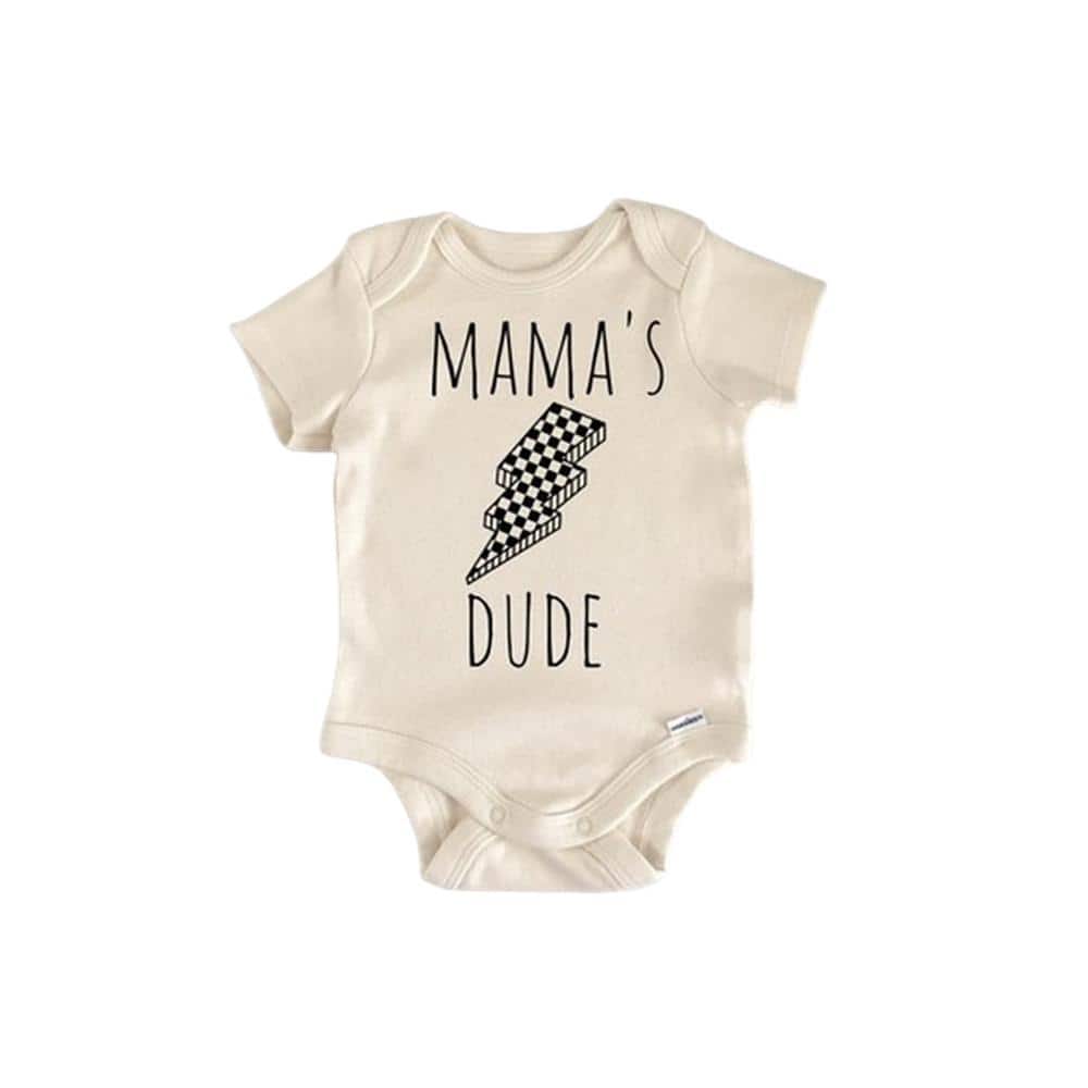 Retro Lightning Mama - Baby Boy Girl Clothes Infant Bodysuit Funny Cute Newborn