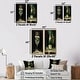 preview thumbnail 4 of 5, Designart "Gold And Emerald Champagne Dream" Champagne Canvas Set Of 2 - Traditional Green Wall Art Set 2 Pieces