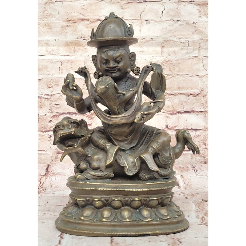 Bronze Vajrayana Deity Statue – Himalayan Protector God Figure Buddhist Art