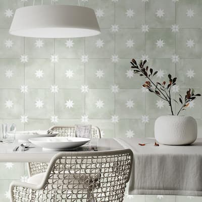 Merola Tile Starlight Sage 17-3/8" x 17-3/8" Porcelain Floor and Wall Tile