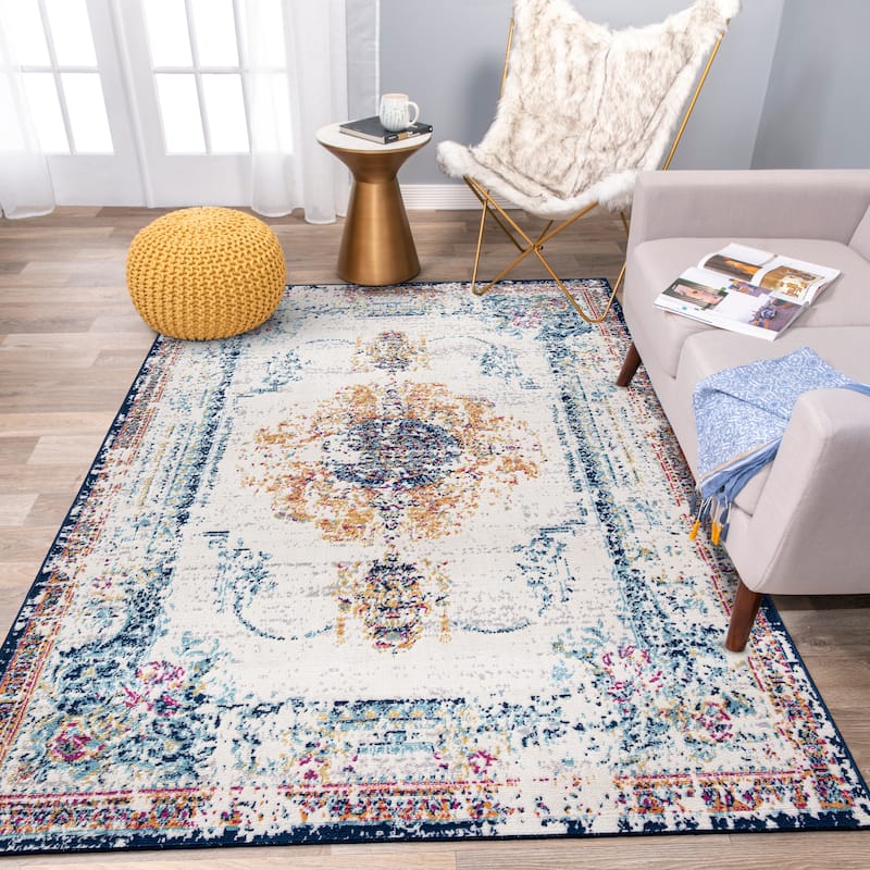 World Rug Gallery Boho Abstract Vintage Oriental Area Rug