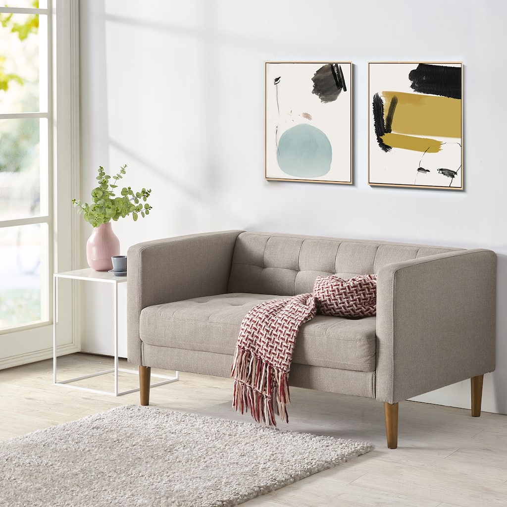 Priage by ZINUS Warm Grey Upholstered Loveseat Sofa