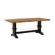 preview thumbnail 13 of 29, Eleanor Two-tone Solid Wood Top Dining Table by iNSPIRE Q Classic Oak Top with Black Base