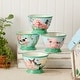 preview thumbnail 4 of 2, Certified International Flora Ice Cream/Dessert Bowls 5.25" x 3.5", 4 Assorted Designs, Set of 4 - 5.25"W x 3.50"H x 5.25"D